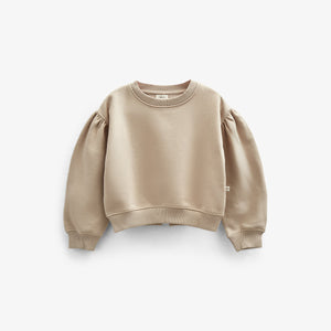 Sweatshirt med sløjfedetaljer - Kids - Caffe Latte | 100816 Ruth