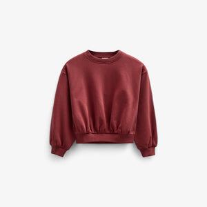 Sweatshirt med ballonærmer - Tween - Burgundy | 100819 Joanna