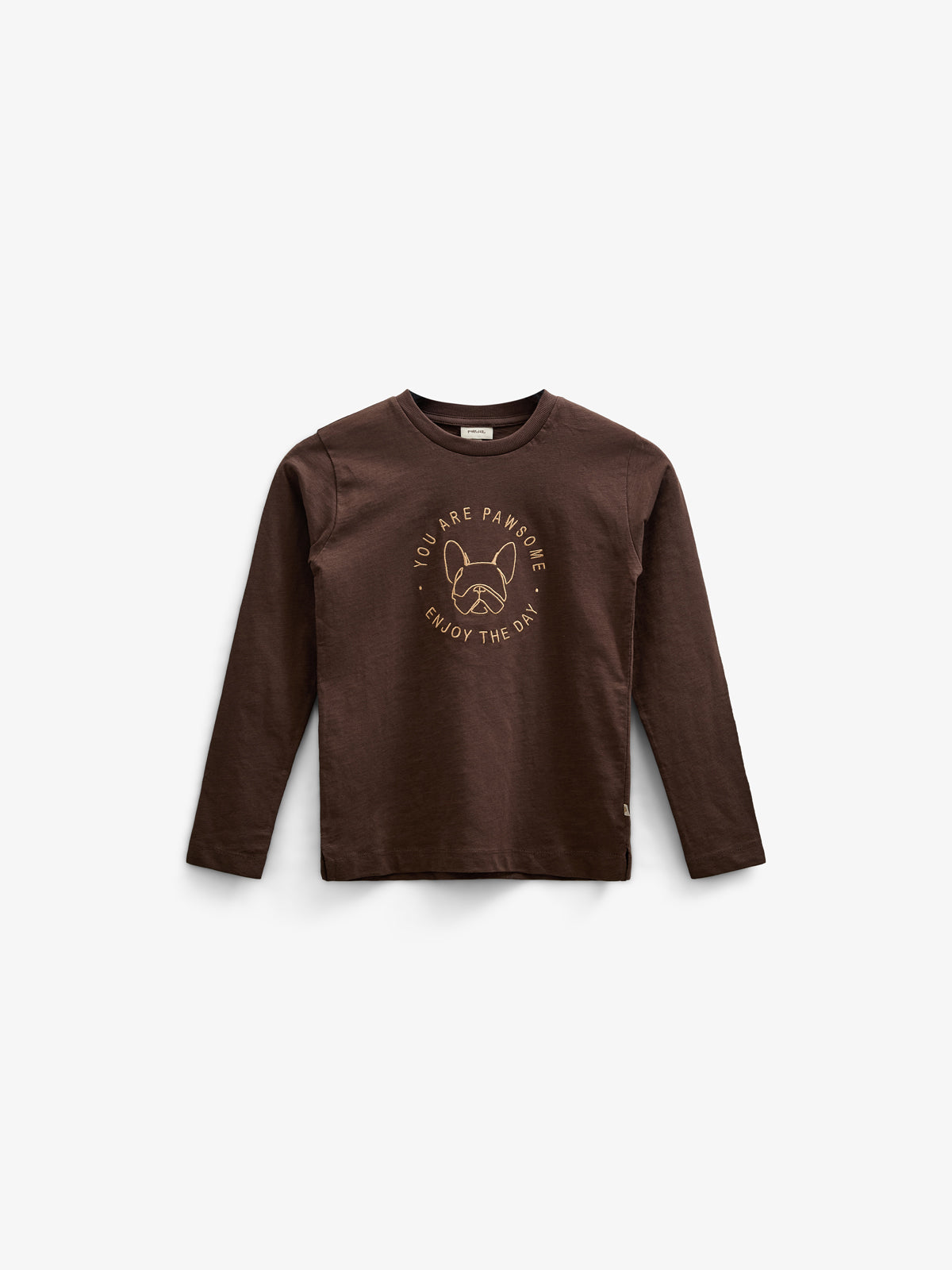 Langærmet T-shirt i Slub Jersey - Tween - Chocolate | 100833 Kevin