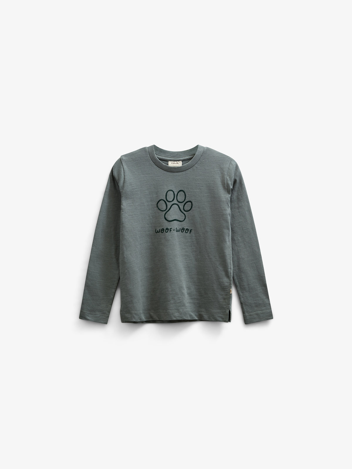Langærmet T-shirt i Slub Jersey - Kids - Dusty Dark Green | 100834 Kevin
