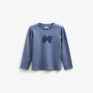 Langærmet T-shirt med Print - Kids - Blue | 100850 Kendell