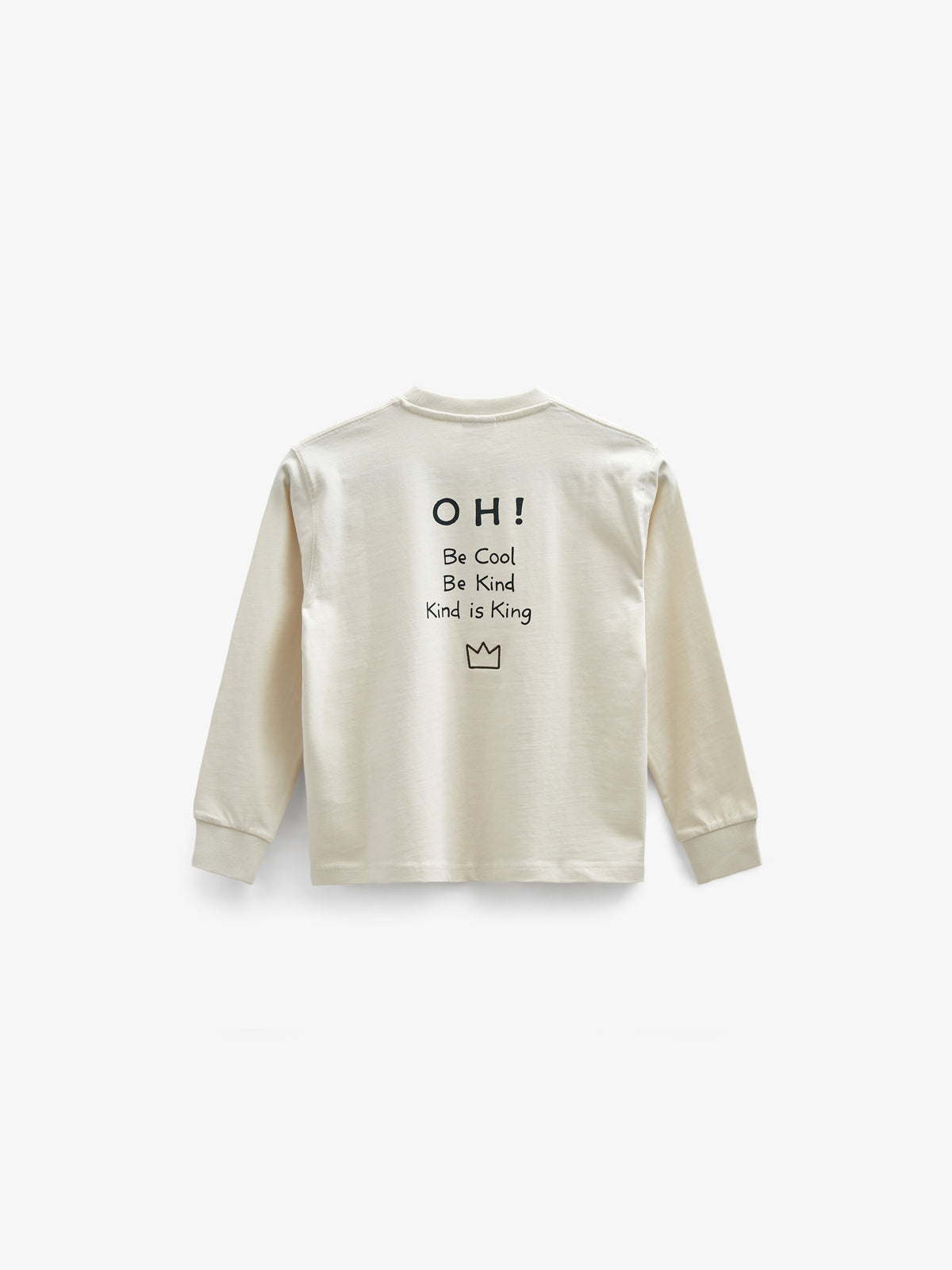 Oversize langærmet T-shirt - Tween - Off White | 100853 August