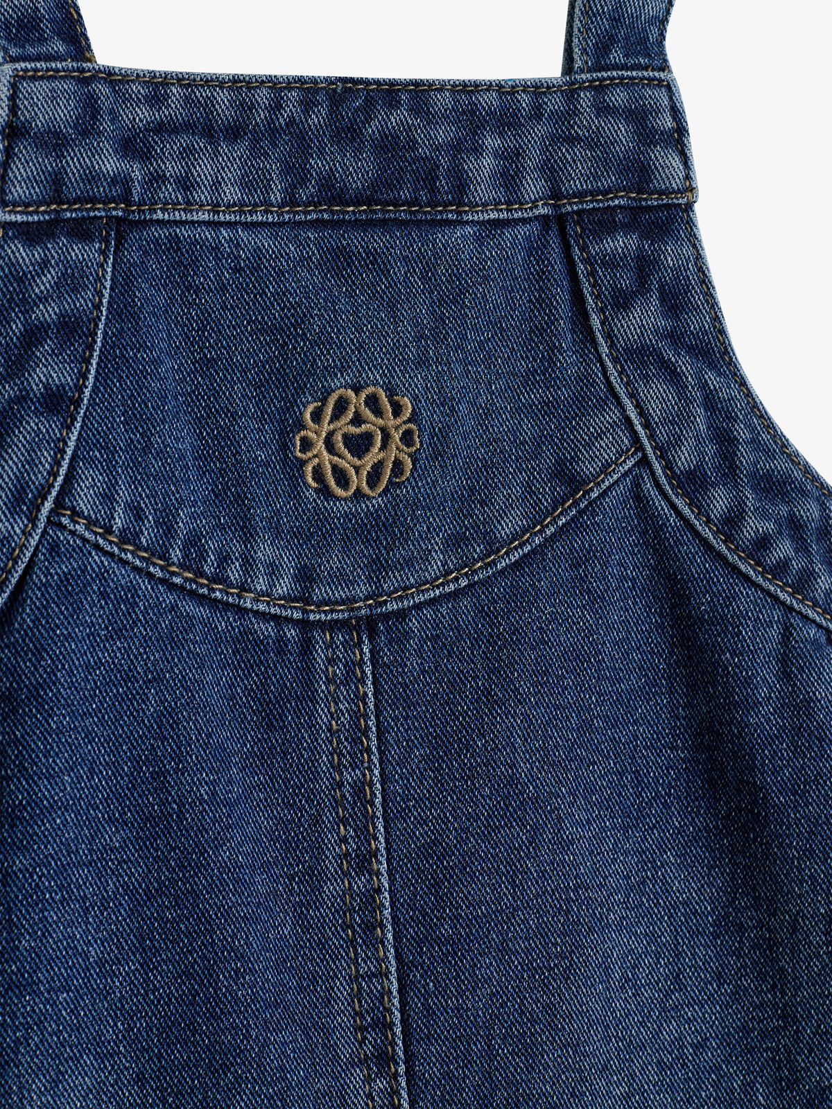 Spencer-kjole i denim - Little - Dark Blue Denim