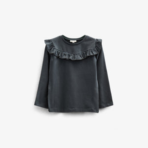 Jersey-bluse med flæser - Kids - Forrest Green | 100866 Talia