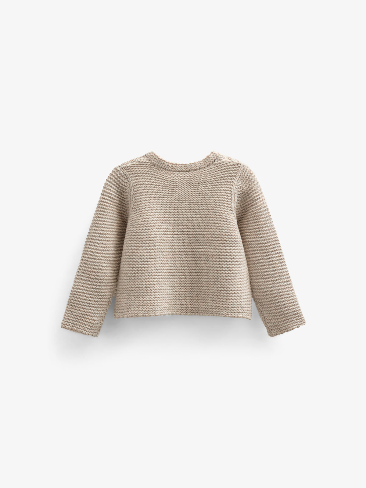 Cardigan i Uldstrik - Tween - Caffe Latte Melange | 100875 Maya