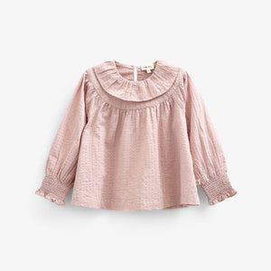 Bomulds-Bluse med krave - Kids - Rose | 100884 Claire