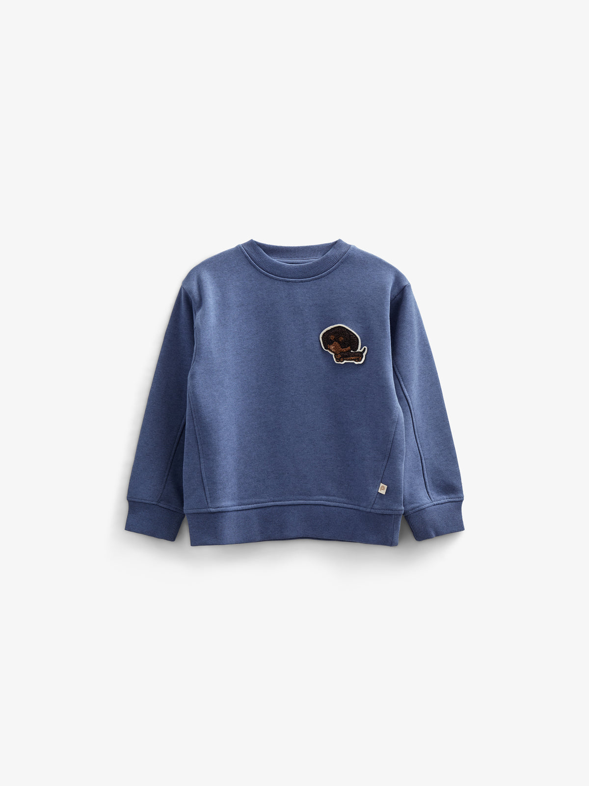 Sweatshirt med rund hals - Kids - Indigo Blue Melange | 100888 Justin