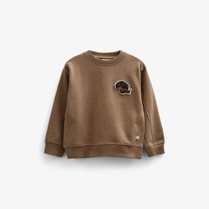 Sweatshirt med rund hals - Kids - Coffe Melange | 100890 Justin