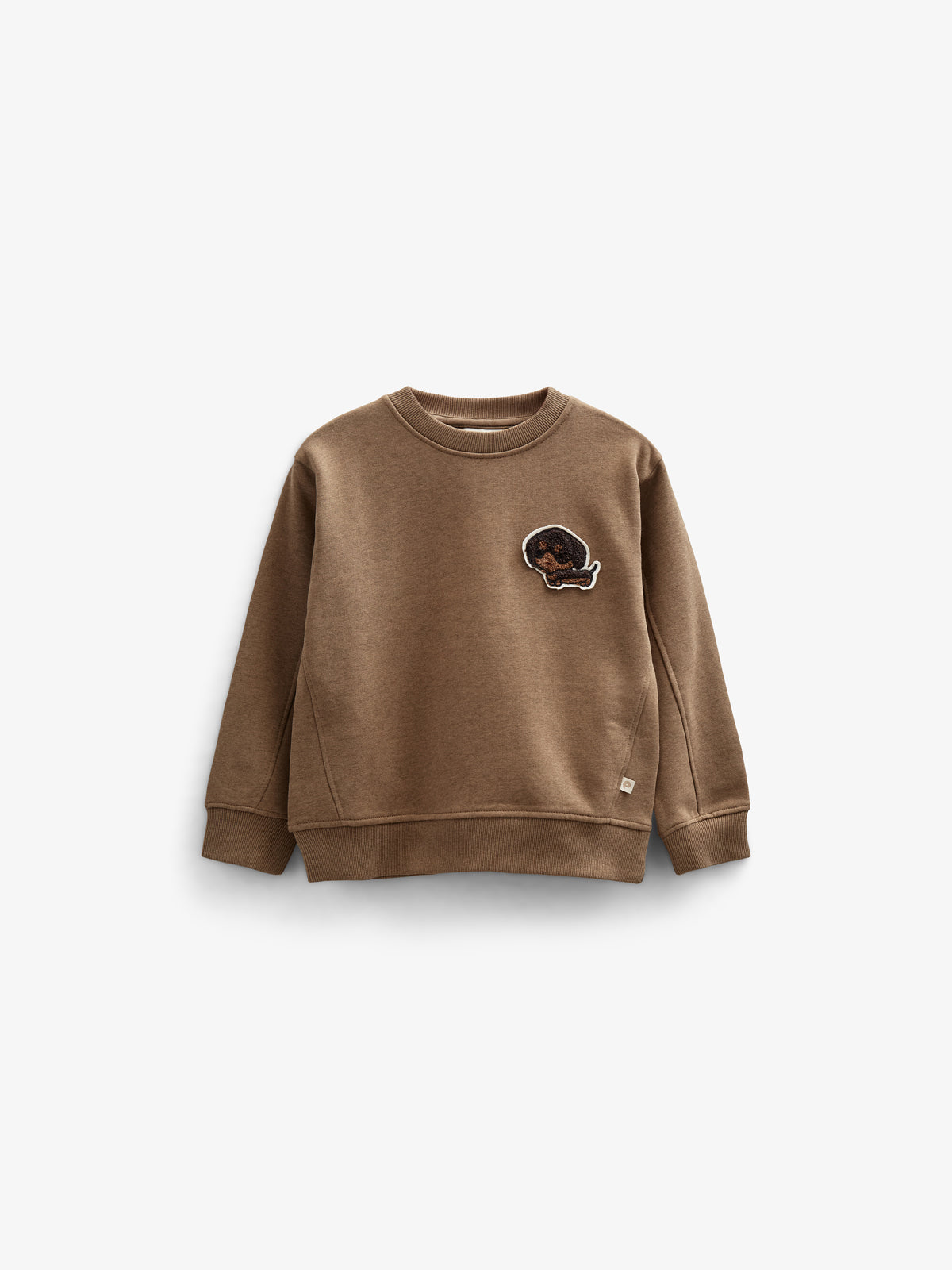 Sweatshirt med rund hals - Kids - Coffe Melange | 100890 Justin
