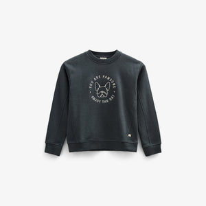 Sweatshirt med rund hals - Tween - Forest Green Melange | 100893 Justin