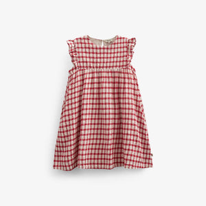 Ternet bomuldskjole - Kids - Cherry Red | 100904 Bonnie