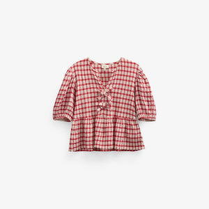Ternet bomuldsbluse - Kids - Cherry Red | 100908 Bonnie