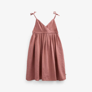 Stropkjole i musselin - Tween - Old Rose | 100912 Jasmine