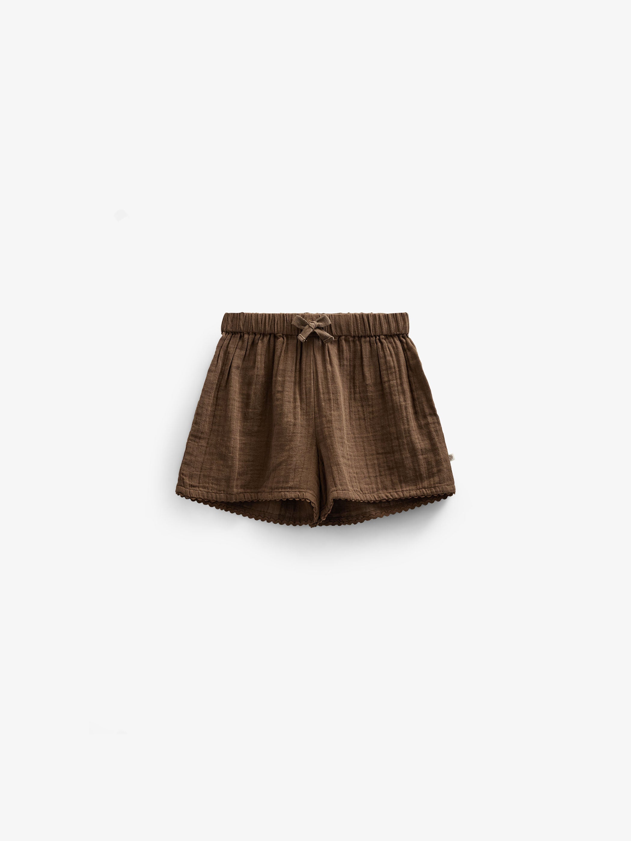 Shorts i musselin - Kids - Dark Brown | 100922 Jasmine