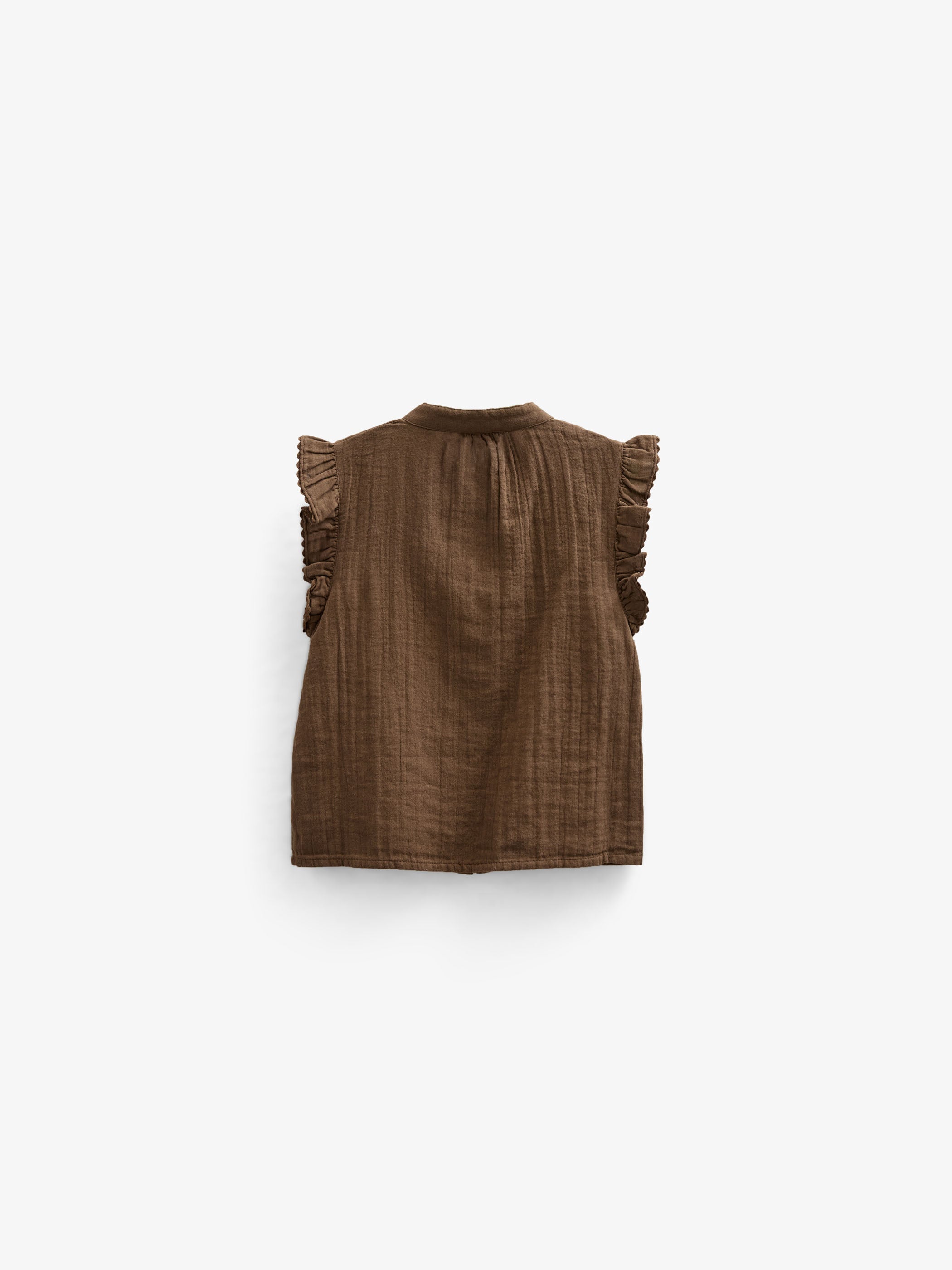 Ærmeløs top i musselin - Tween - Dark Brown | 100929 Jasmine