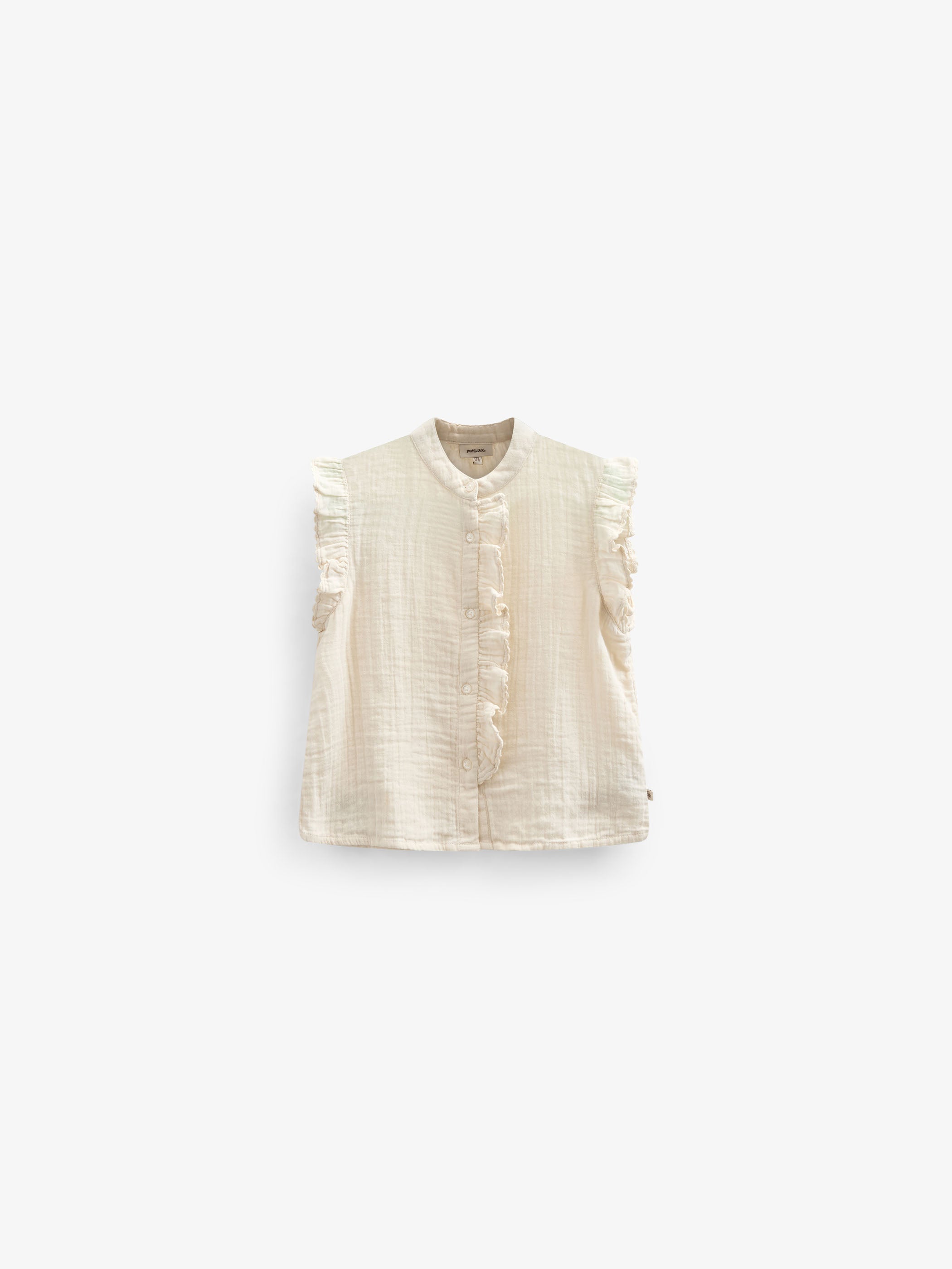 Ærmeløs top i musselin - Kids - Off White | 100930 Jasmine