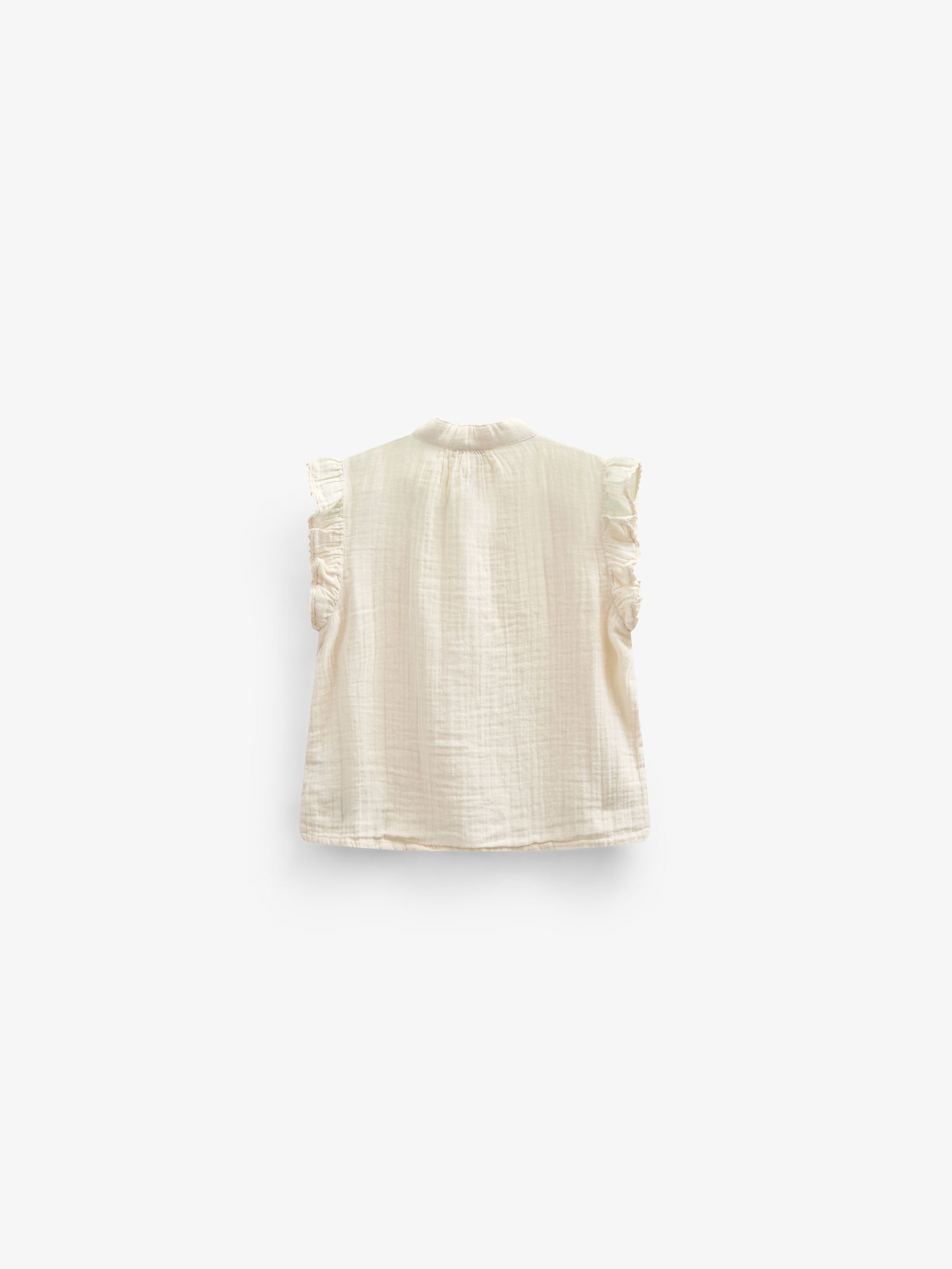 Ærmeløs top i musselin - Tween - Off White | 100931 Jasmine