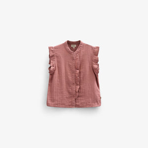 Ærmeløs top i musselin - Kids - Old Rose | 100932 Jasmine