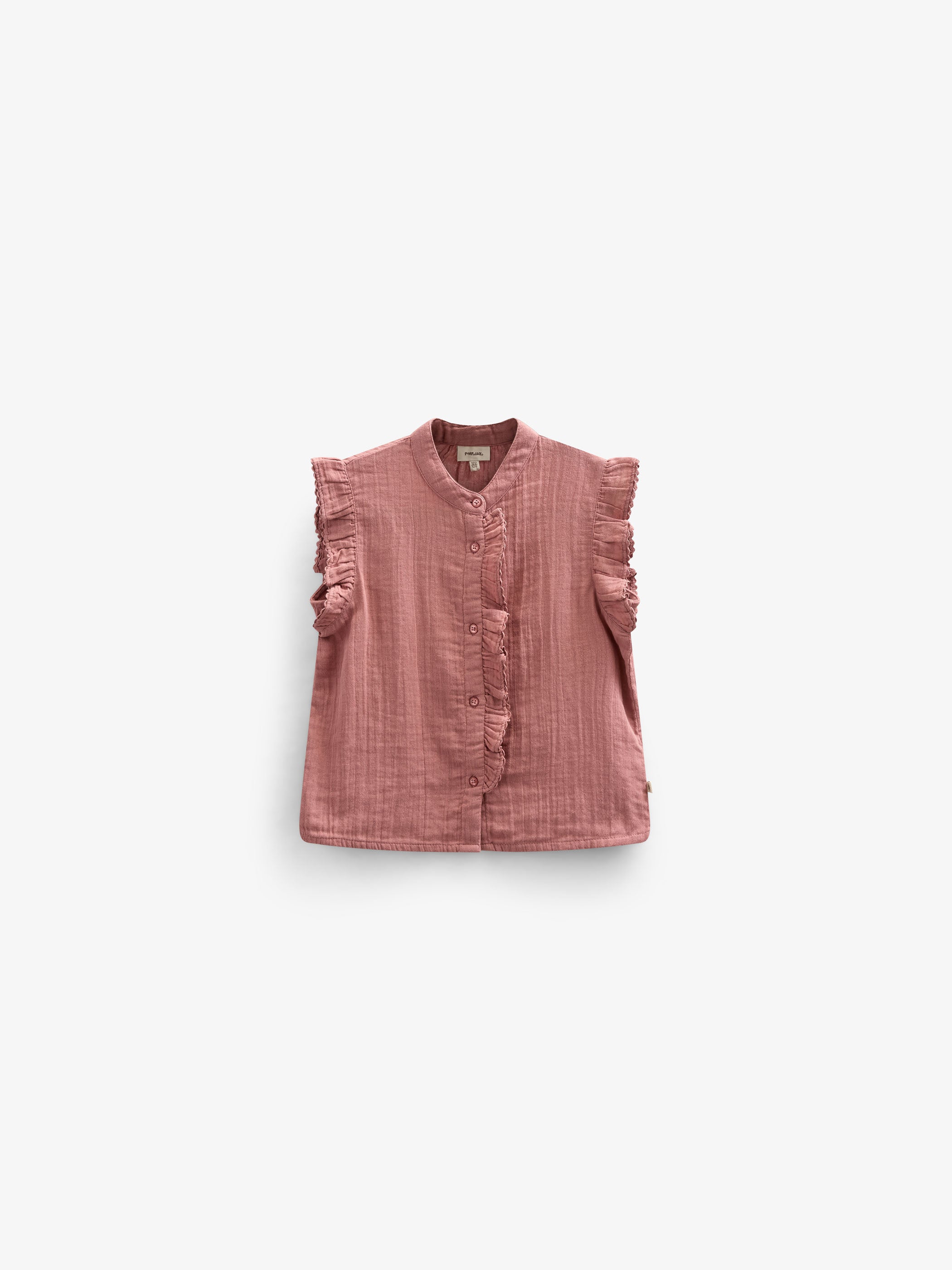 Ærmeløs top i musselin - Kids - Old Rose | 100932 Jasmine