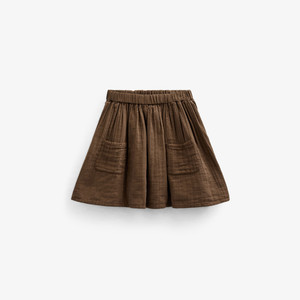 Nederdel i musselin - Tween - Dark Brown | 100935 Jasmine