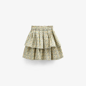 Poplinnederdel med blomsterprint og flæse - Tween - Green | 100955 Poppy