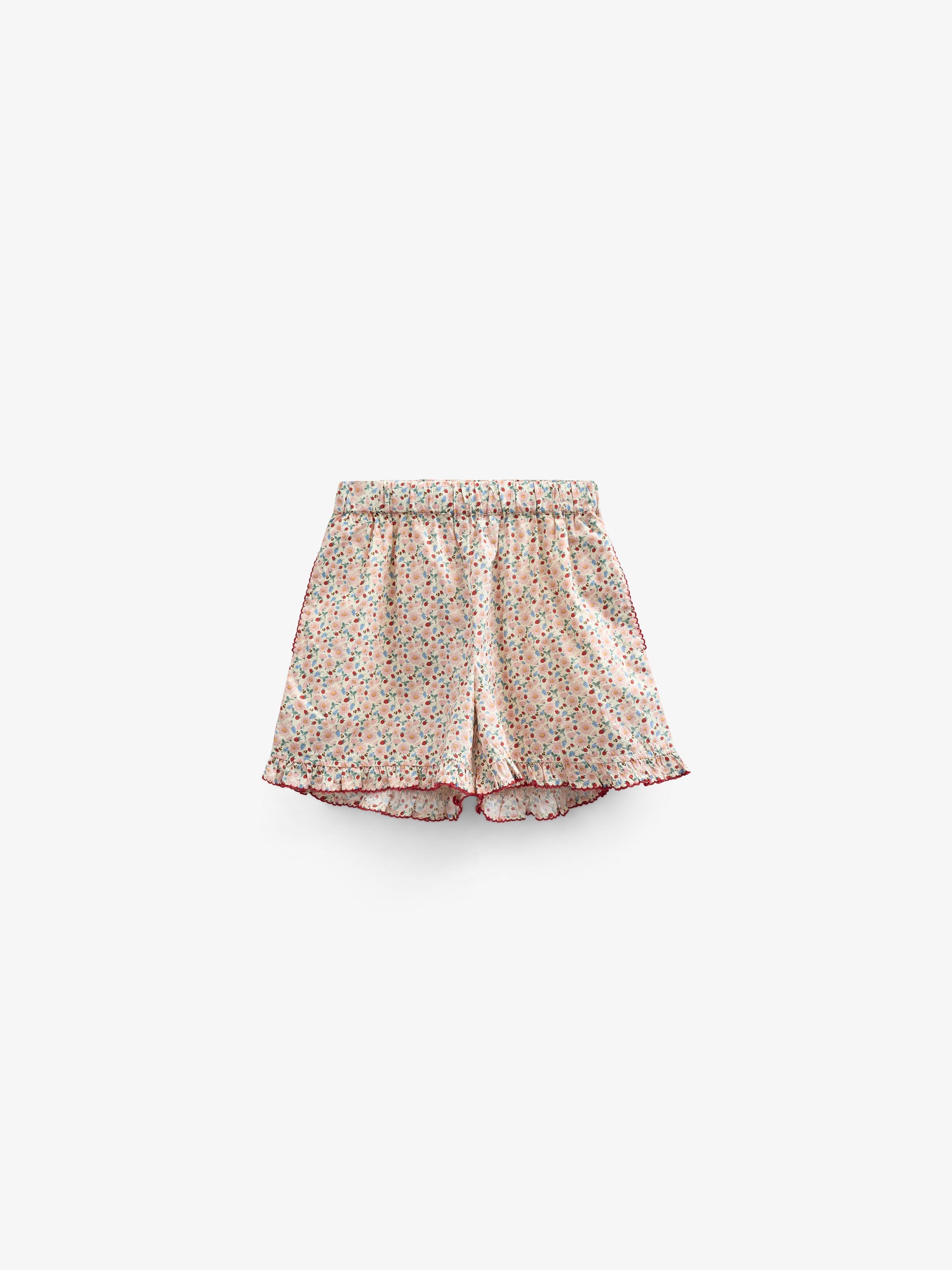 Blomsterprintede poplinshorts - Tween - Rose | 100957 Poppy
