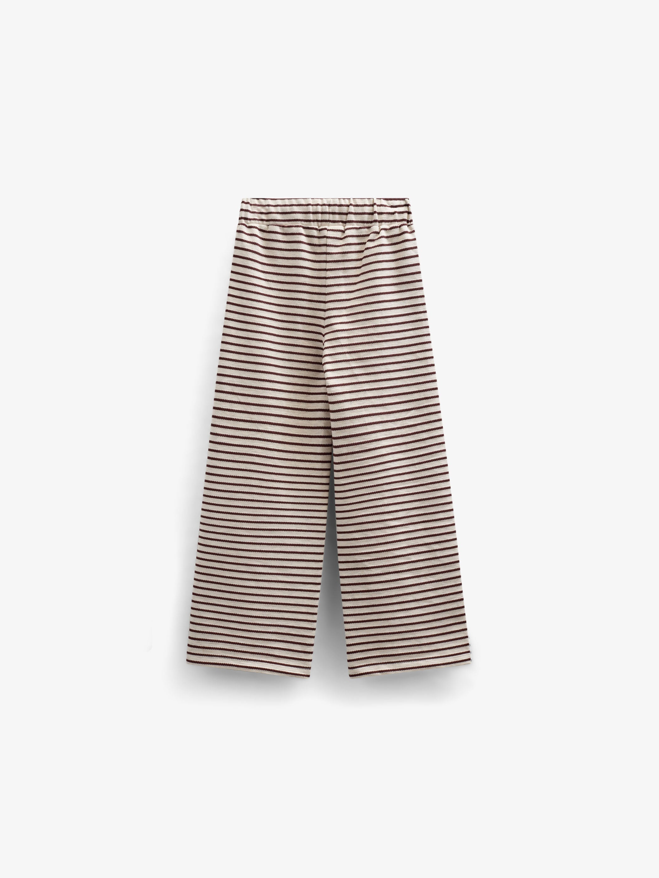 Stribede jersey bukser med vide ben - Tween - Brown | 100997 Emmie