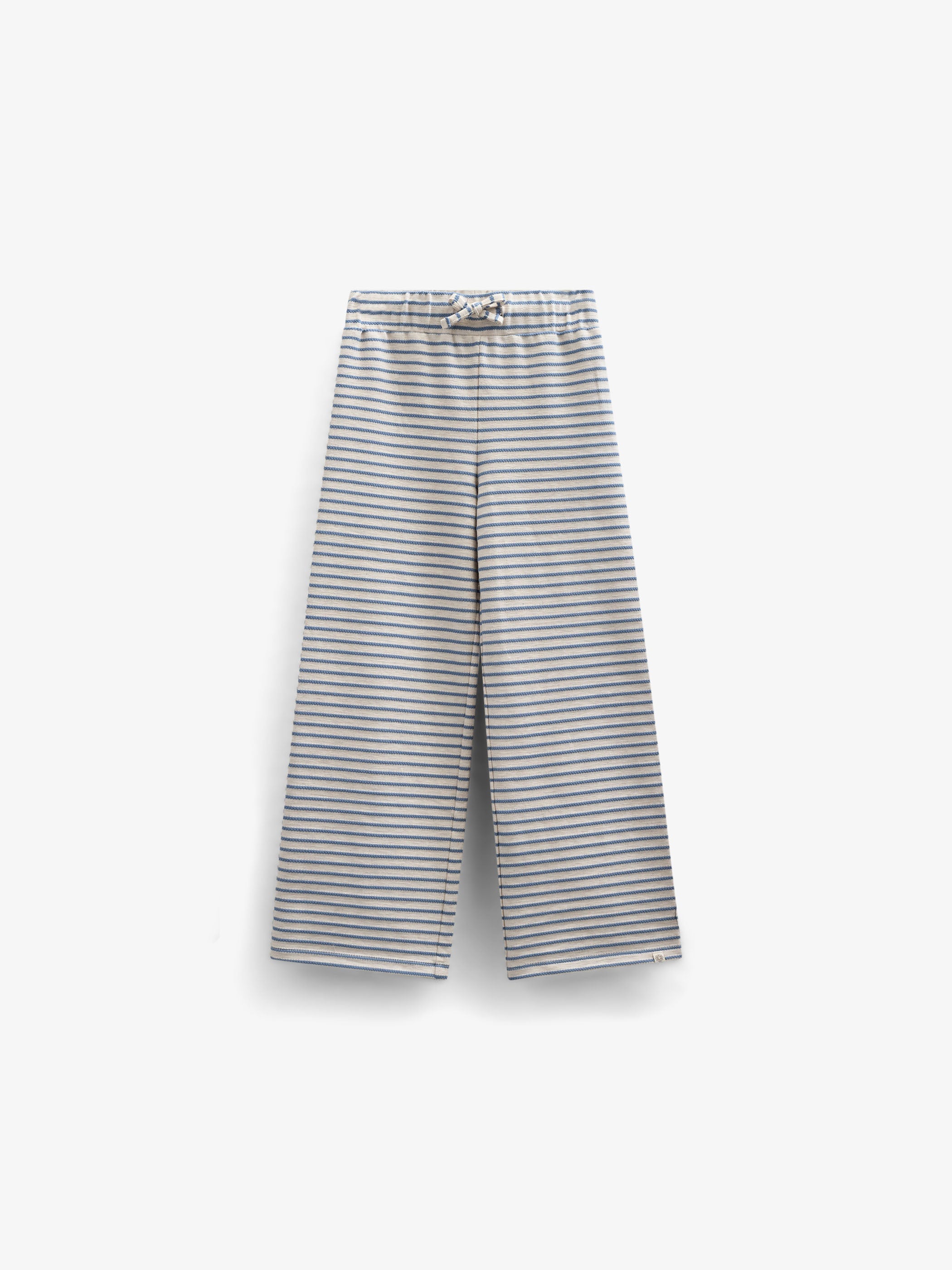 Stribede jersey bukser med vide ben - Tween - Blue | 100998 Emmie