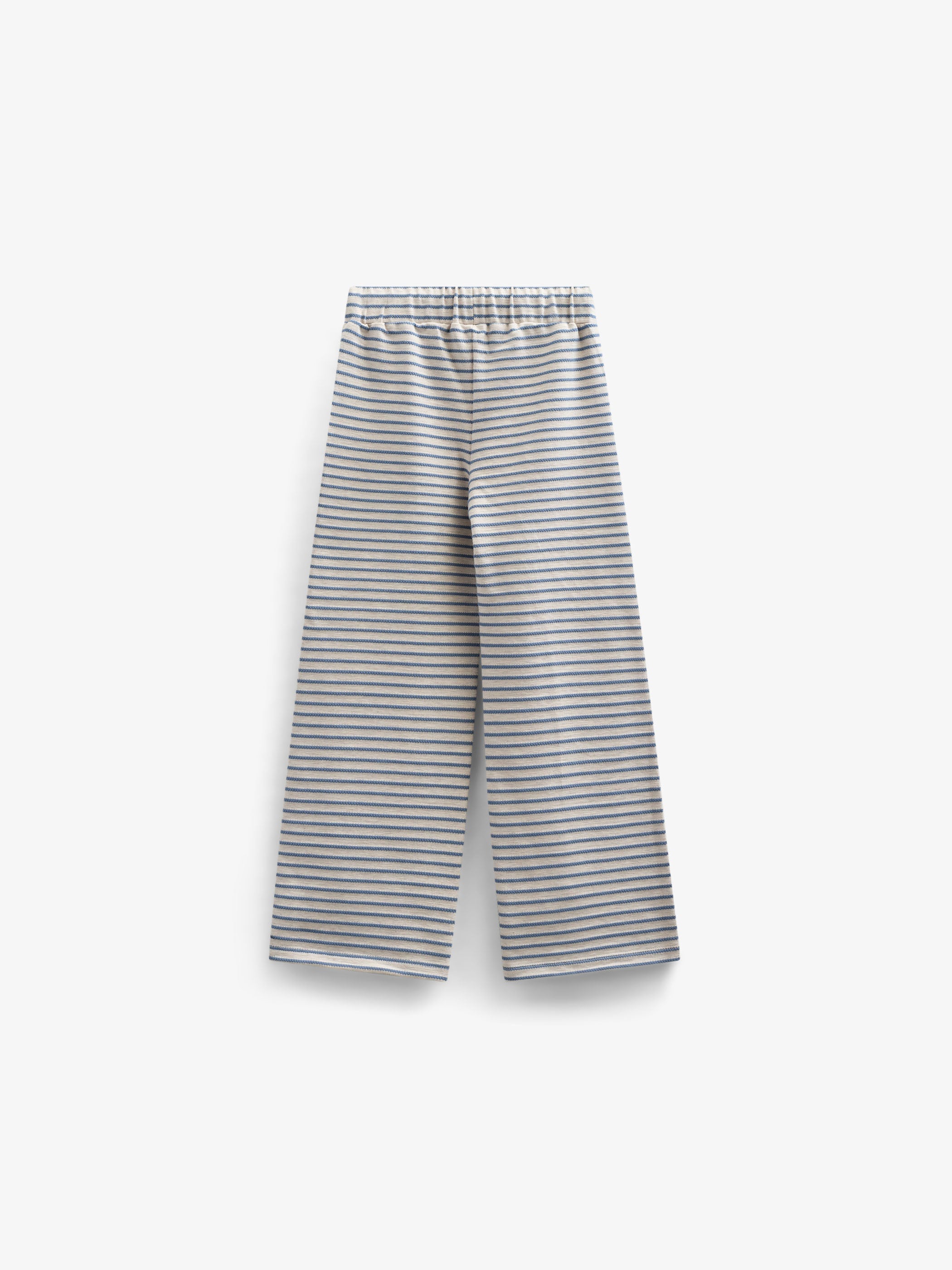 Stribede jersey bukser med vide ben - Tween - Blue | 100998 Emmie