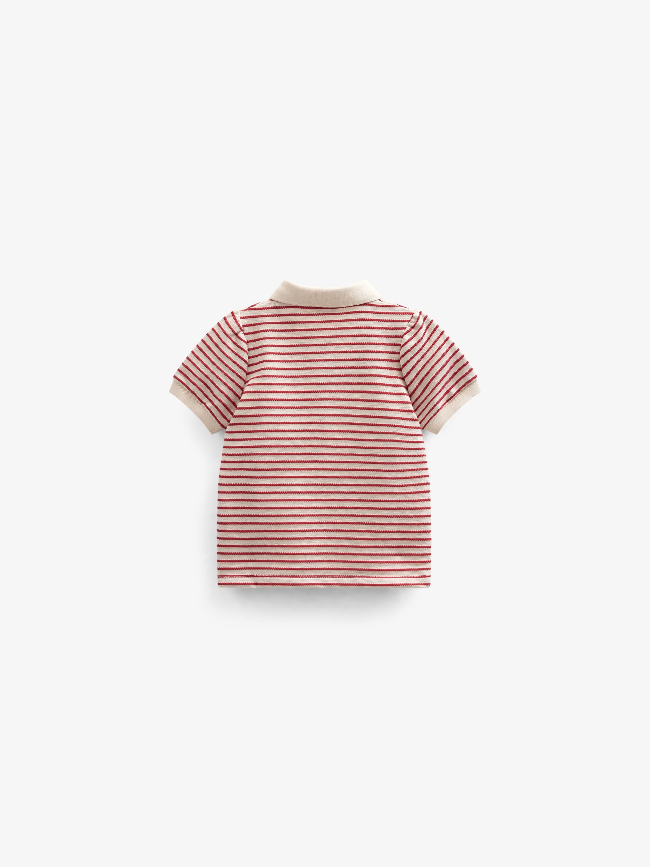 Stribet jersey polo - Kids - Cherry Red | 101002 Emmie