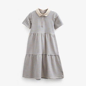 Stribet jersey kjole - Kids - Blue | 101012 Emmie