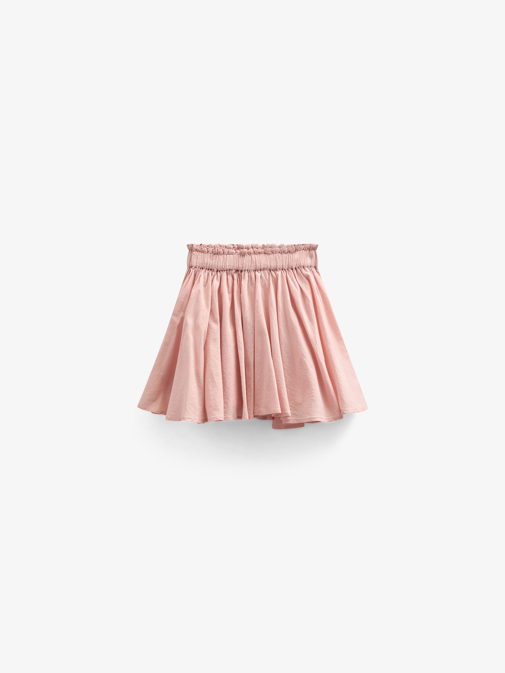 Bomuldsnederdel med bølgebånd og flæse - Kids - Rose Tan | 101037 Alma