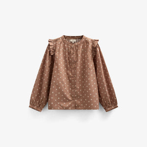 Skjortebluse i printet poplin - Tween - Coconut | 101088 Camilla