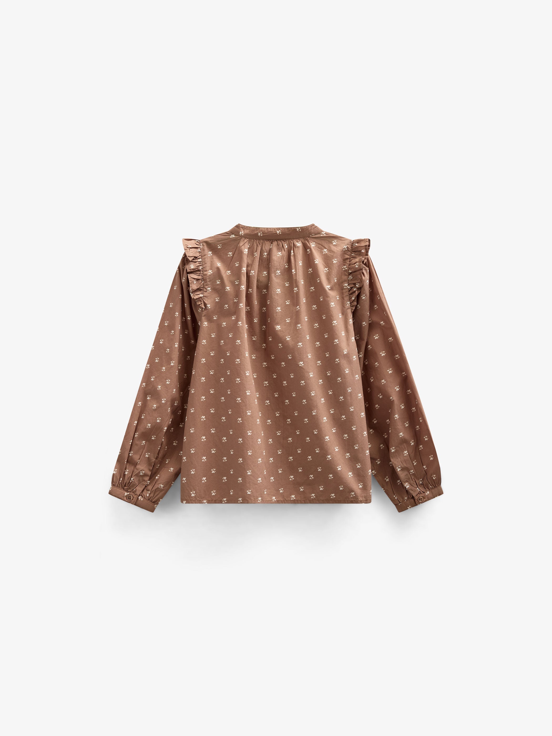 Skjortebluse i printet poplin - Tween - Coconut | 101088 Camilla