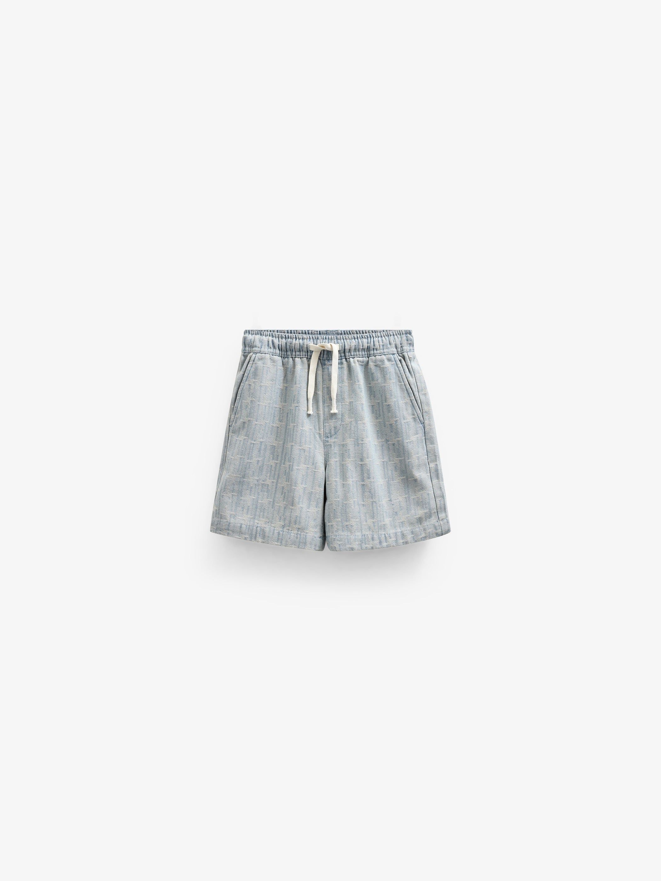 Baggy jacquardvævede denimshorts - Kids - Blue Denim | 101059 Kyle