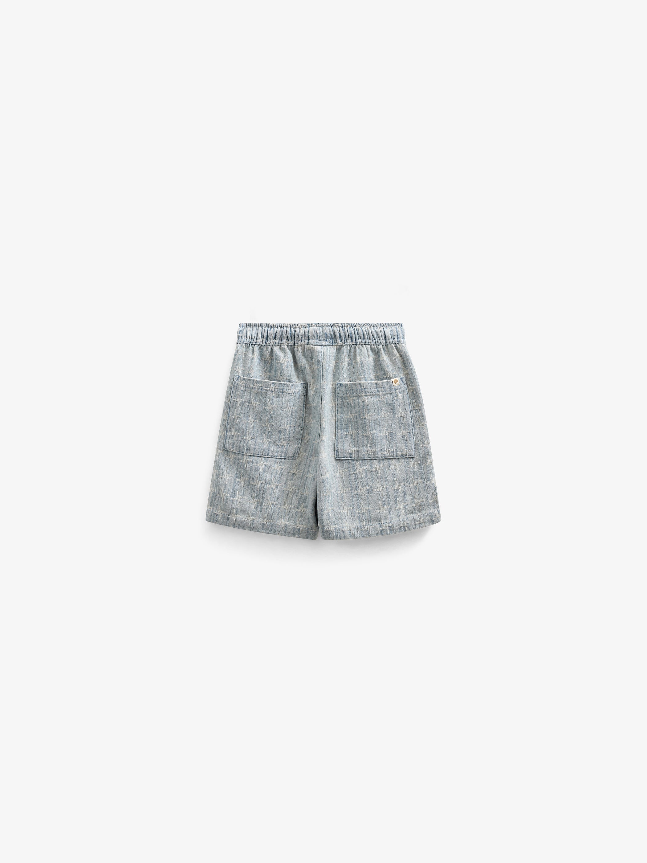 Baggy jacquardvævede denimshorts - Kids - Blue Denim | 101059 Kyle