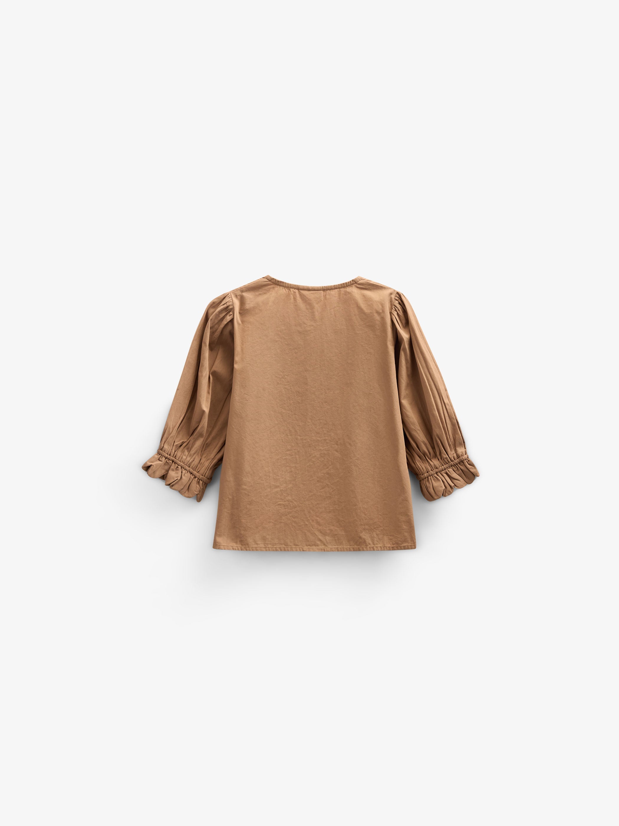 Poplinbluse med muslingekant - Tween - Coconut | 101077 Joy