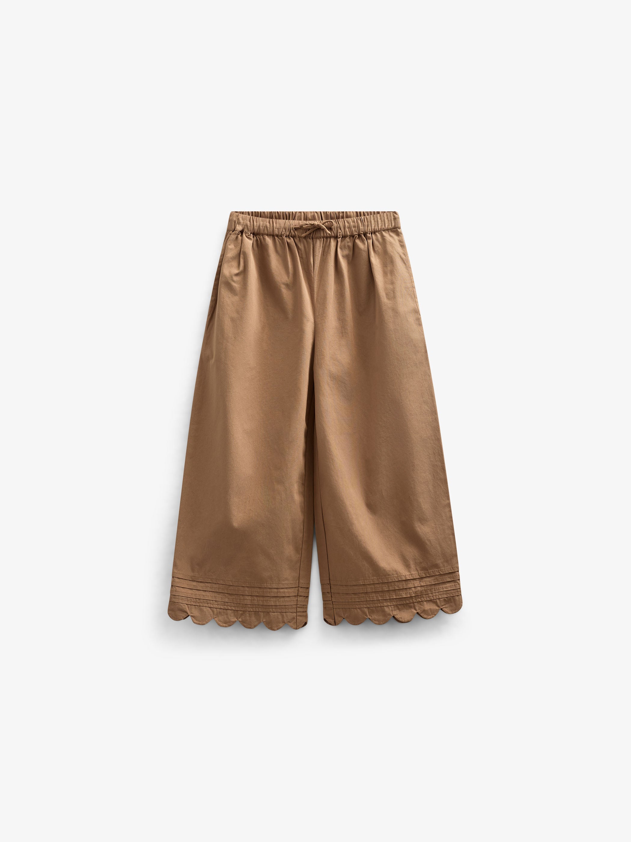 Poplinbukser med muslingekant - Tween - Coconut | 101079 Joy