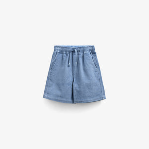 Pull-on fløjlsshorts - Kids - Dusty Blue | 101100 Tobias
