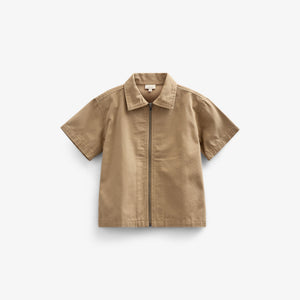 Canvas skjortejakke med lynlås - Kids - Khaki | 101124 Isack