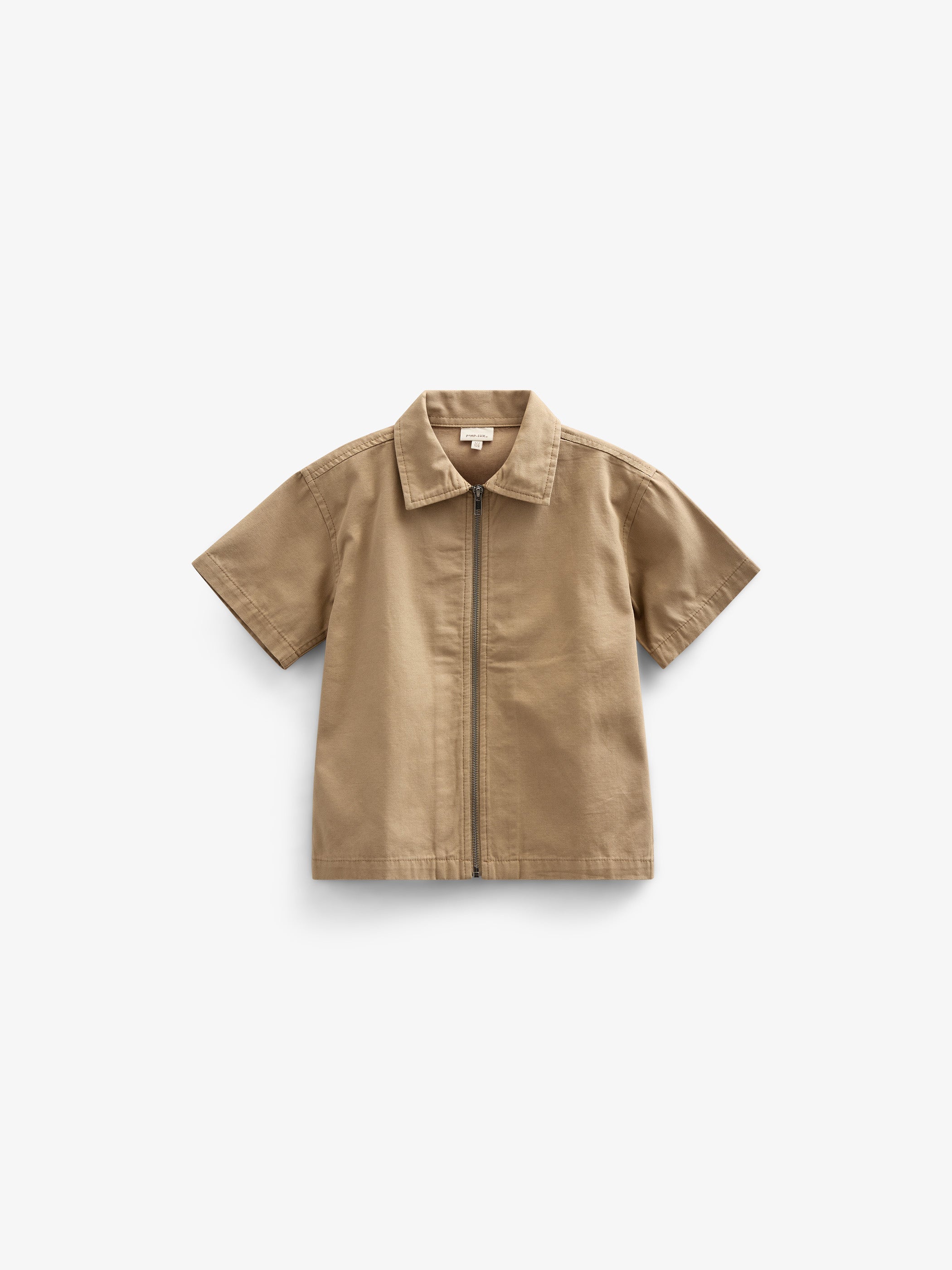 Canvas skjortejakke med lynlås - Kids - Khaki | 101124 Isack