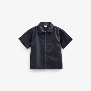 Canvas skjortejakke med lynlås - Kids - Navy | 101126 Isack