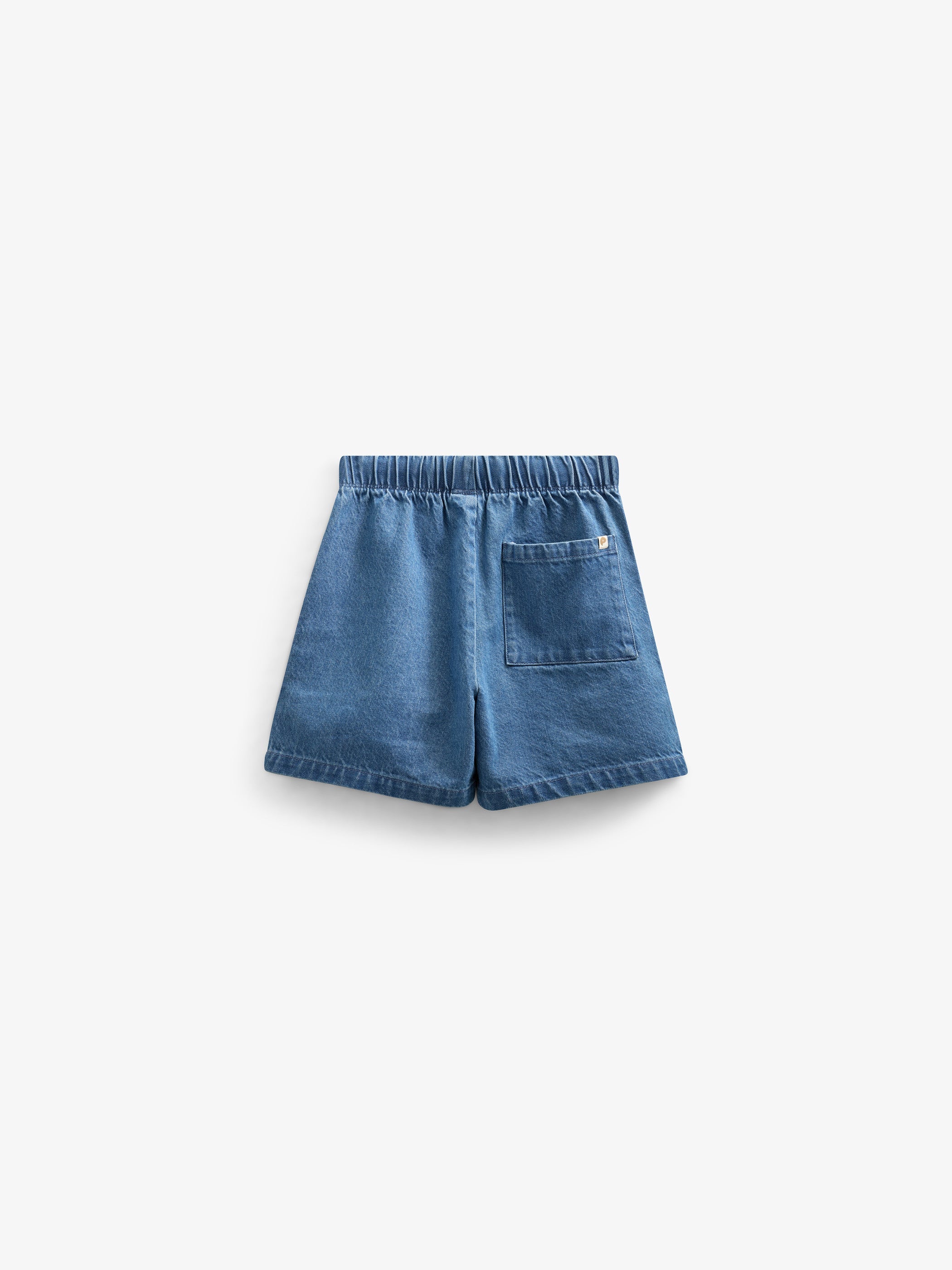 Baggy denimshorts med kontrastbånd - Kids - Blue Denim | 101142 Callum