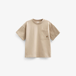 T-shirt med lomme - Kids - Light Sand | 101146 Jasper