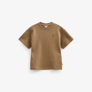 Vaffelstrikket T-shirt - Tween - Khaki | 101149 Evan