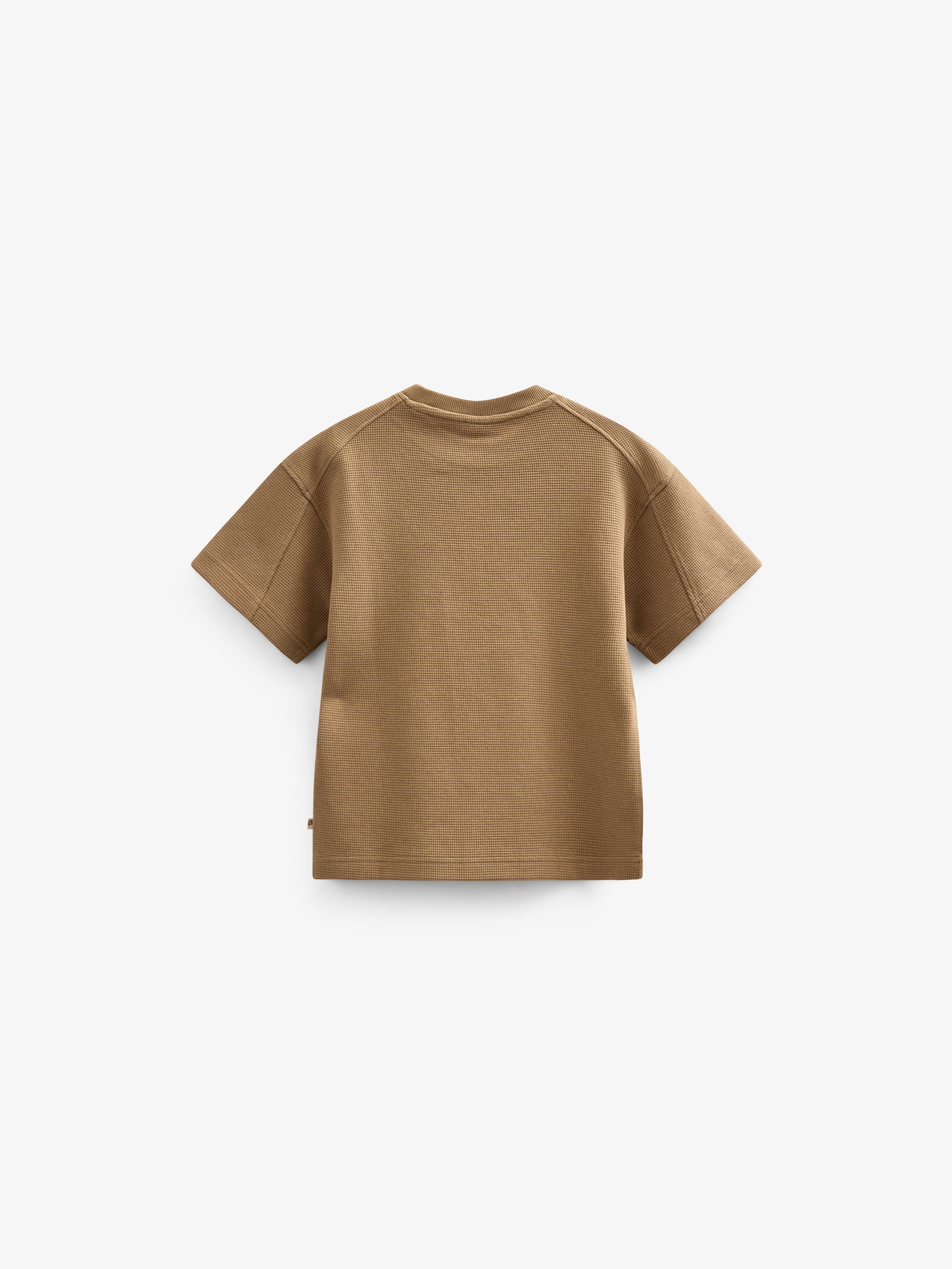 Vaffelstrikket T-shirt - Tween - Khaki | 101149 Evan