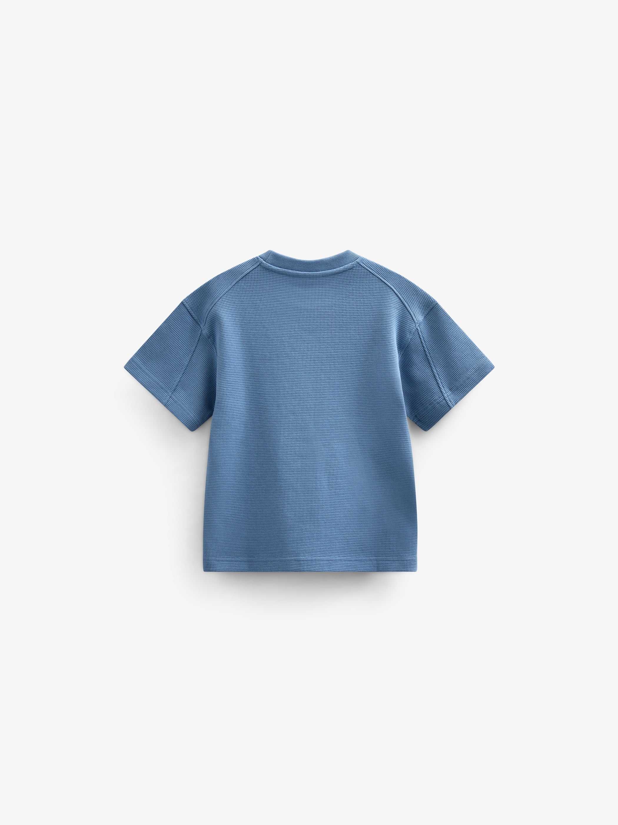 Vaffelstrikket T-shirt - Kids - Dusty Blue | 101150 Evan