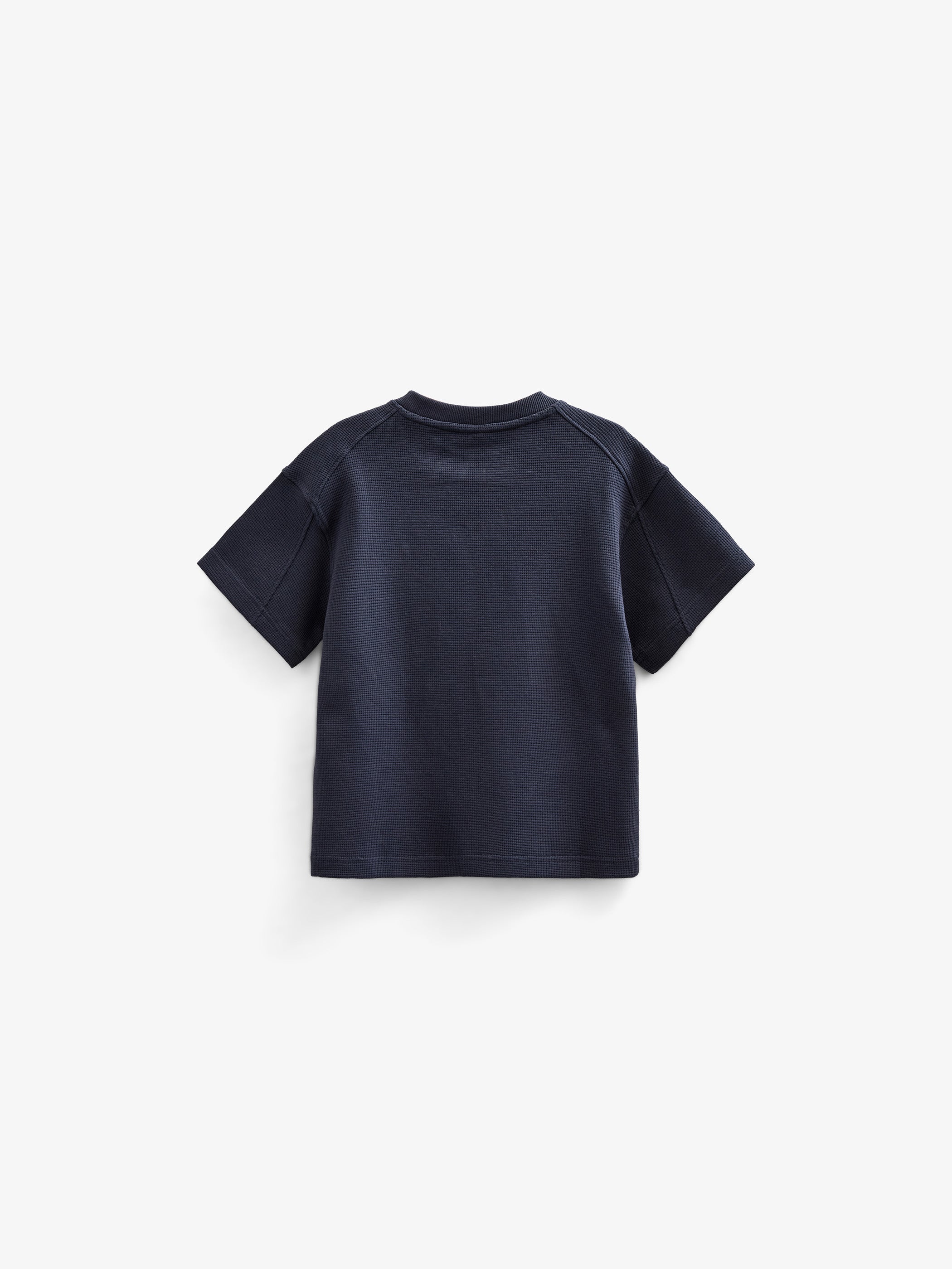 Vaffelstrikket T-shirt - Kids - Navy | 101152 Evan