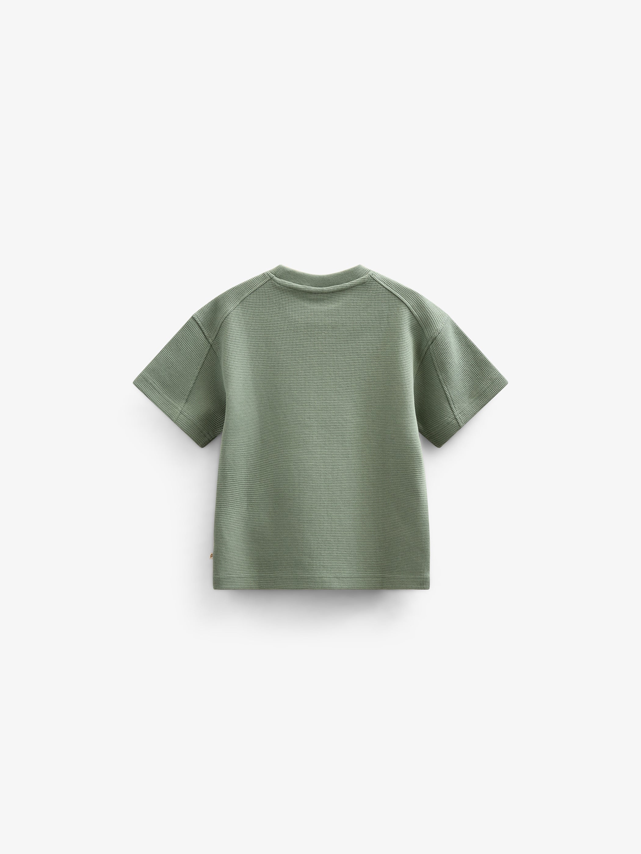 Vaffelstrikket T-shirt - Tween - Dusty Green | 101156 Evan