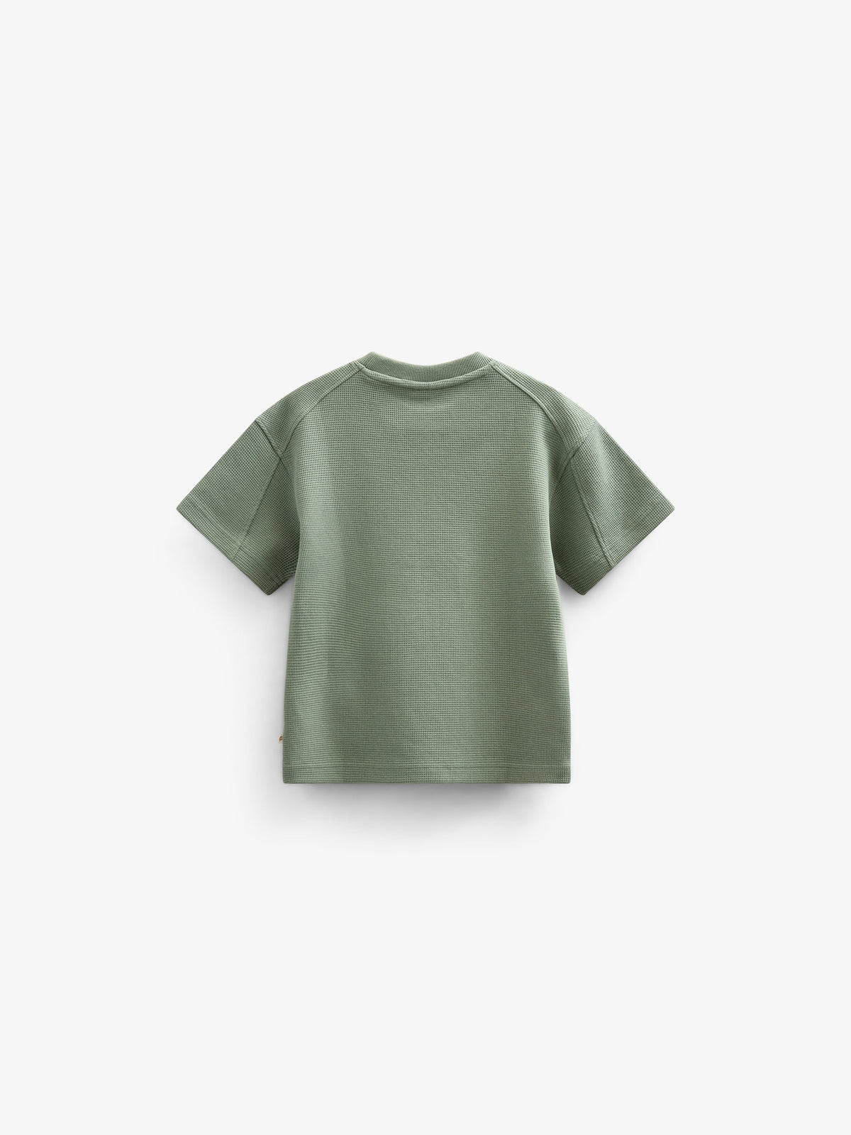 Vaffelstrikket T-shirt - Tween - Dusty Green | 101156 Evan